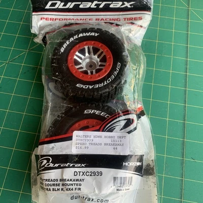 Duratrax DTXC2939 SpeedTreads Breakaway SC Front Mounted Tires/Wheels Open - Image 1 of 4