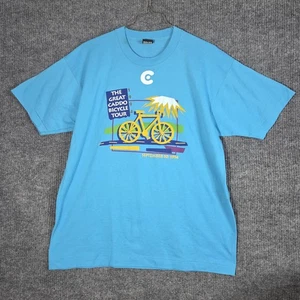 Camicia Vintage Great Caddo Bicycle Tour Uomo XL Fruit of the Loom Ciclismo 1994 - Foto 1 di 11