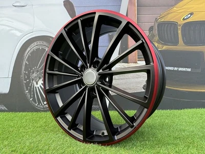 4X R17 Pouce 5X112 VW Scottsdale Style Noir Hm + Rl Roues : Pour Golf R Passat - Photo 1/4