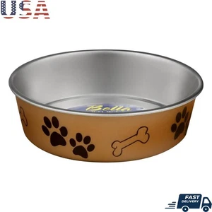 Alimentador anti derrames con base de goma apto para lavavajillas mediano de acero inoxidable para perros EE. UU. - Imagen 1 de 7