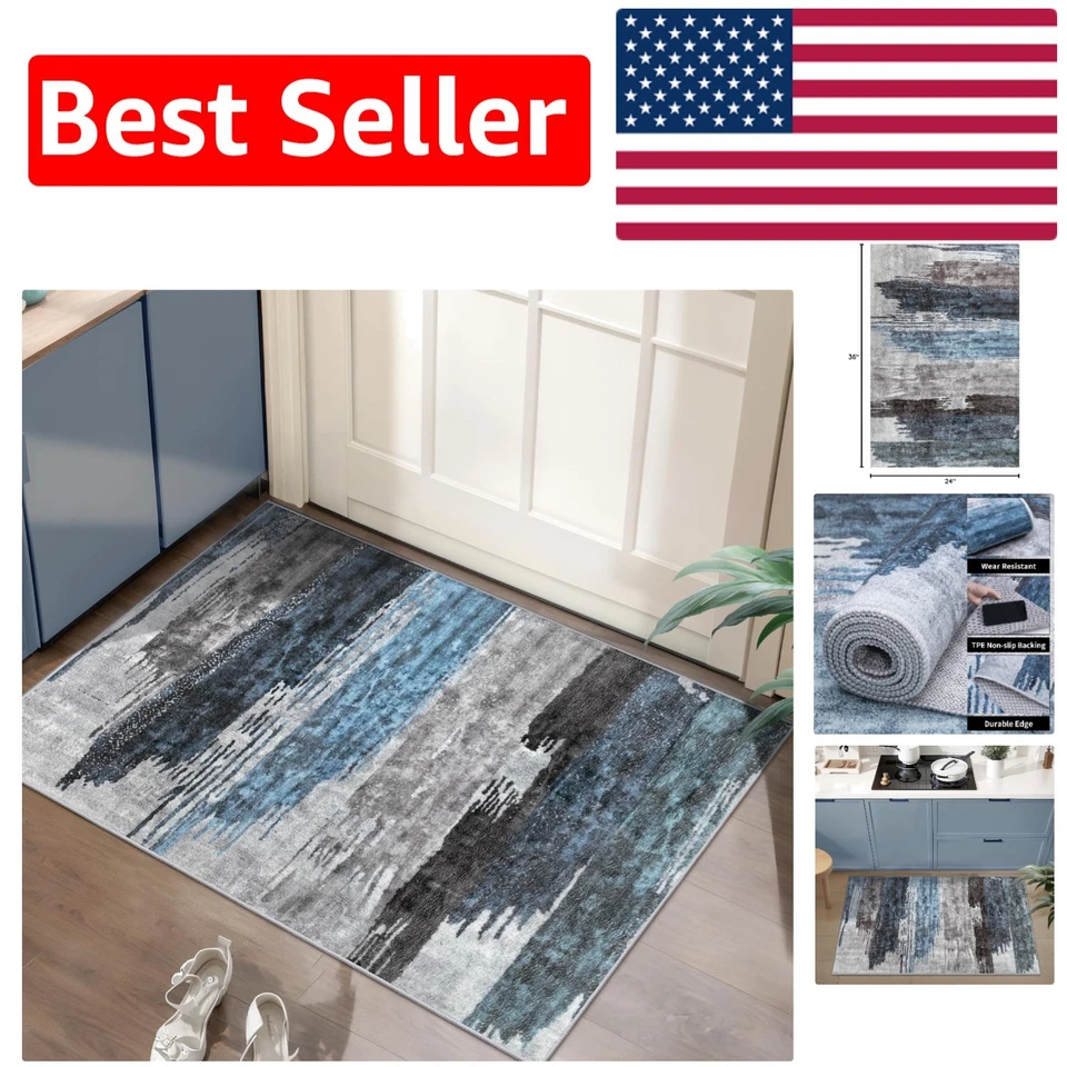 Durable and Lightweight 2x3 Modern Area Rug - Machine Washable for Easy Care - Image 1 of 4