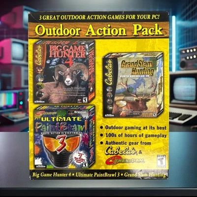 (CD-ROM, 2001) Activision Cabela's 3-Games Outdoor Action Pack PC Big Box SELLADO Foto 1 de 4