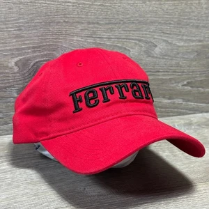 Ferrari Hat Sportsman Red Cap Embroidered Logo Adjustable Strapback Cotton VTG - Picture 1 of 10