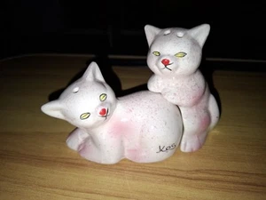 Katzen Rosa Salz- Pfefferstreuer Griechenland Kos - Bild 1 von 4