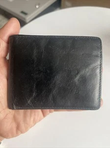 Portafoglio in pelle nero porta carte bifold - Foto 1 di 11