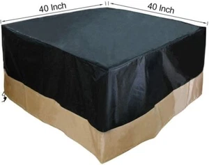 40"x 40" Waterproof Patio Square Cover 600D for Outdoor Fire Pit Table Furniture - Picture 1 of 6