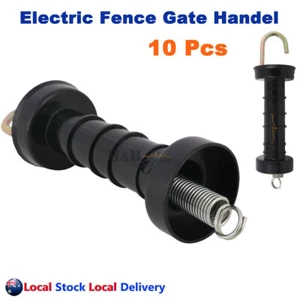 10x Electric Fence Farm Gate Insulated Handles With Spring Heavy Duty Durable - Picture 1 of 10