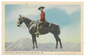 Postal Real Policía Montada Canadiense en su Caballo en Mountain Country - Imagen 1 de 2