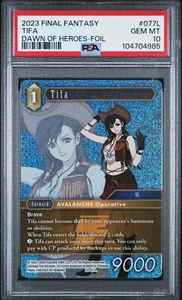 2023 FINAL FANTASY DAWN OF HEROES 077L Tifa PSA 10 Gem Mint - Picture 1 of 2