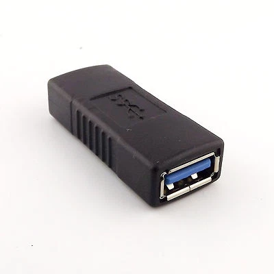 Black USB 3.0 Type A Female to A Female Adapter Coupler Gender Changer Connector - Image 1 of 4