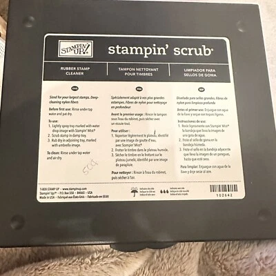 Stampin Up Stampin Scrub Rubber Stamp Cleaner Pad 6" x 7" Scrapbooking Crafts - Image 1 of 3