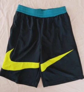 Nike Dri - Fit Standard Fit Boy's Athletic Shorts Navy Blue Yellow Size XL - Picture 1 of 6