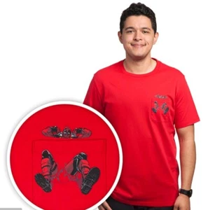 Marvel Deadpool T-shirt - Pocket Legs Ripthrough (Mens, Large) Red - Picture 1 of 6