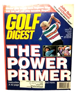 Vintage Golf Digest Magazine Feb 1996 - John Daly / Tiger Woods On Cover - Bild 1 von 14