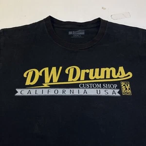 DW DRUMS CUSTOM SHOP drum drummer rock rocker TEE T SHIRT Sz Mens S  - Picture 1 of 4