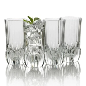 New Mikasa Opus Highball Glasses Set of 4 Beverage Glasses 12 oz Fine Crystal - Picture 1 of 7