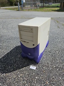 Vintage 1990s PC CPU Computer Translucent retro tower blue purple Case 89 S7 - Imagen 1 de 22