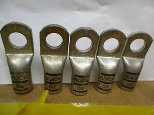 (5 Pcs) Battery lug, connector 1/0, Stud Size, Black Die,NEW - Picture 1 of 1