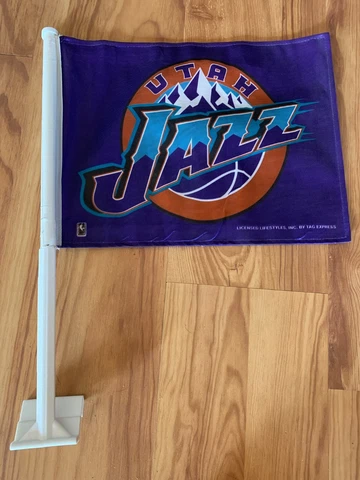 NEW UTAH JAZZ CAR FLAG BANNER FLAG MOUNTAIN STYLE NBA Purple THROWBACK Cover