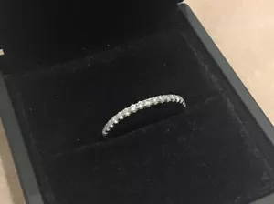 0,4 Karat Lab Created Diamant Halb Eternity Ring Platiniert 925 Größe K - Bild 1 von 8