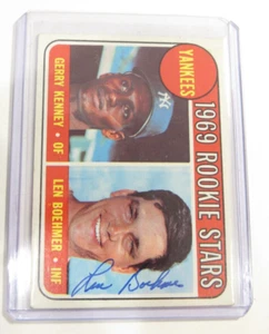 Len Boehmer Signed Autographed ROOKIE 1969 Topps #519 - New York Yankees NY - Picture 1 of 2