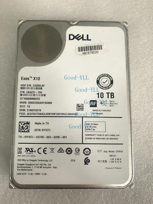 DELL 10TB YF87J 7.2k 12Gb/s NL SAS 3.5in 512e HDD 0YF87J ST10000NM0256 - Image 1 of 2