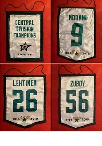 Dallas Stars STANLEY CUP banner + jersey retire ones MIKE MODANO LEHTINEN, ZUBOV - Picture 1 of 4