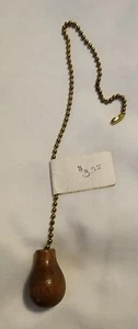 Brown Wooden Fan Or Light Pull Chain - Picture 1 of 1