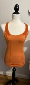 Elektrischer Yoga Racerback Schaufelausschnitt verbrannt orange sportliches Top Tank S - Bild 1 von 2
