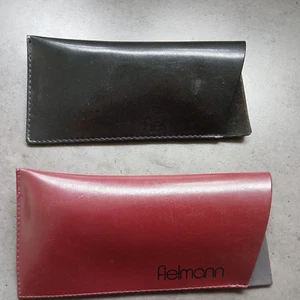 2 neue Etui Einstecketui Brillenhülle Schwarz Rot - Bild 1 von 2