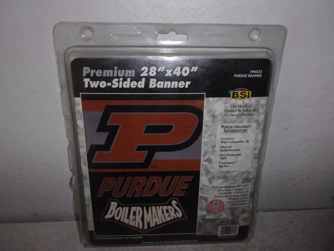Purdue Boiler Makers Premium Two-Sided 28" x 40" Banner - #96033 Cover