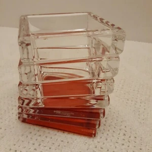 Rosenthal Studio Line Crystal Twisted Turnus Vase Red Bottom Germany - Picture 1 of 4