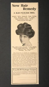 Remedio capilar Foso 1906 anuncio medicina charlatanesa crece cabello impresión antigua AD - Imagen 1 de 2