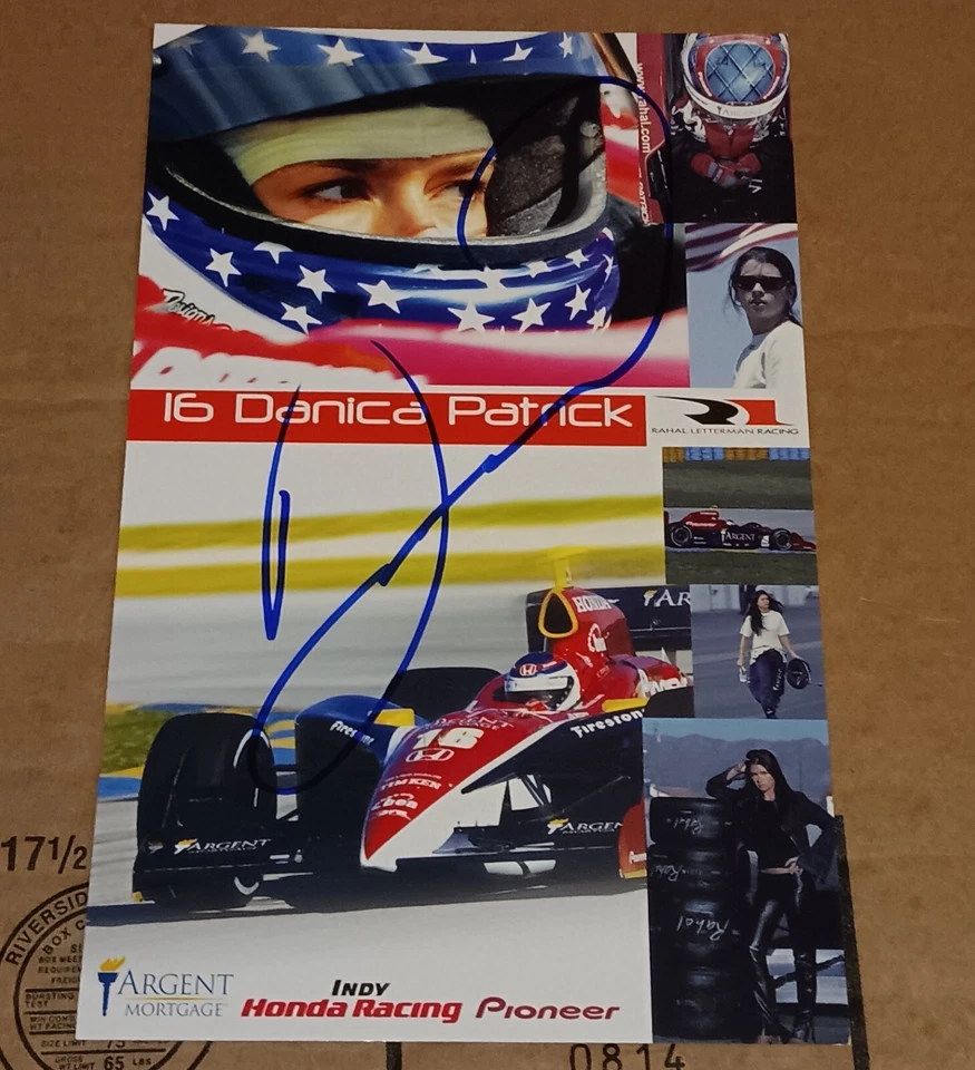 Tarjeta placa firmada por Danica Patrick Indy Car Nascar Racing Rahal Letterman Racing Foto 1 de 1