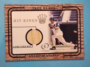 2001 Fleer Legacy Hit Kings Bat Relic Troy Glaus Anaheim Angels ⚾ - Picture 1 of 2