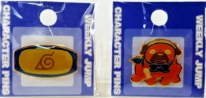Set spille metalliche Naruto Pakkun & Hachimaki Naruto Festival Jump Shop originali - Foto 1 di 3