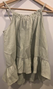 MAGASCHONI Organic Mint Gauze Cotton Beach Lounge Top Size S - Picture 1 of 3