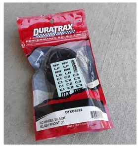 Duratrax DTXC3822 Short Course Wheel Black Slash Front (2)Old Stock Discontinued - Picture 1 of 1