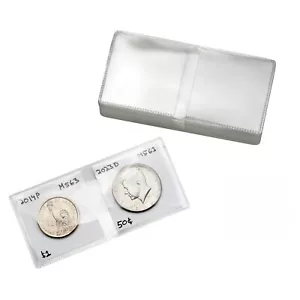 6000 2x2 Double Pocket Vinyl Coin Holder Plastic Flips PVC Free Bulk w/ Inserts - Picture 1 of 9