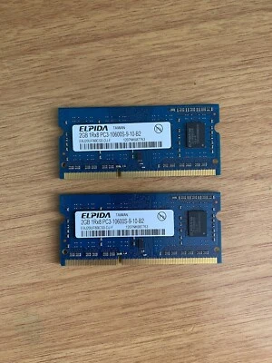 4gb pc3-10600S ddr3 1333mhz laptop memory ram 2-2Gb Ram memory. - Image 1 of 2