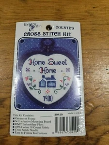 THE NEW BERLIN HOME SWEET HOME ORNAMENT CROSS STITCH KIT FREE SHIPPING - Picture 1 of 2