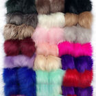 DIY Fluffy Fox Faux Fur Pompoms with Rubber Band For DIY Bags Hats