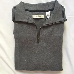Neu mit Etikett Turn Bury Herrenpullover halber Reißverschluss L/S grau - Größe Small - Bild 1 von 6