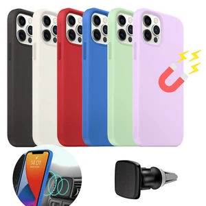 Coque sans anneau + support aimant téléphone voiture + verre trempé Iphone - Photo 1 sur 10