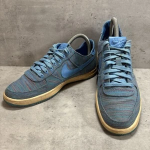 Nike Air Force 1 Light Flyknit Blue Textile Sneakers Men's 7 Womens 8.5 Shoes - Picture 1 of 7