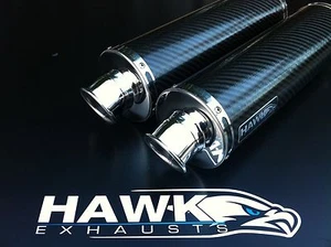 Yamaha XJR 1300 99-03 Pair, Carbon Round Exhausts Cans - Picture 1 of 1