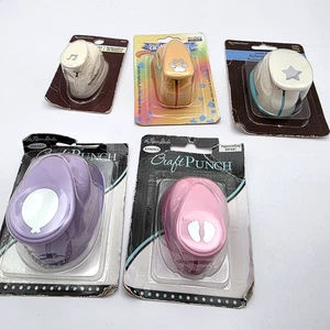 Lote de 5 punzones artesanales de papel de varias marcas formas y tamaños para álbumes de recortes - Imagen 1 de 8