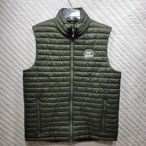 NWOT Eddie Bauer Mens Stay Warm Puffer Vest, Green Packable XL Company LOGO - Picture 1 of 14