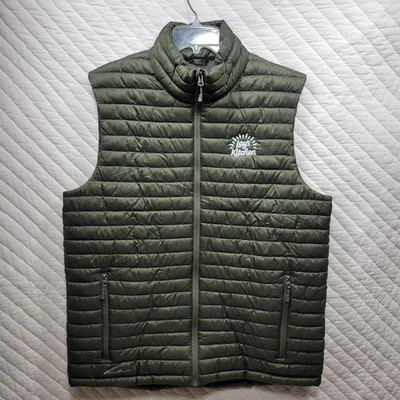 NWOT Eddie Bauer Mens Stay Warm Puffer Vest, Green Packable XL Company LOGO - Image 1 of 4