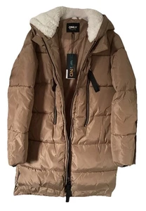 Women’s Coat 10-12# Only# Browny Gold Hooded Puffer Coat *New With Tags * - Picture 1 of 11